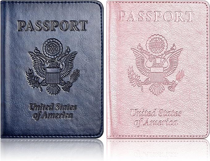 2Pack Passport and Vaccine Card Holder Combo, Passport Holder with Vaccine Card Slot, Passport Wa... | Amazon (US)