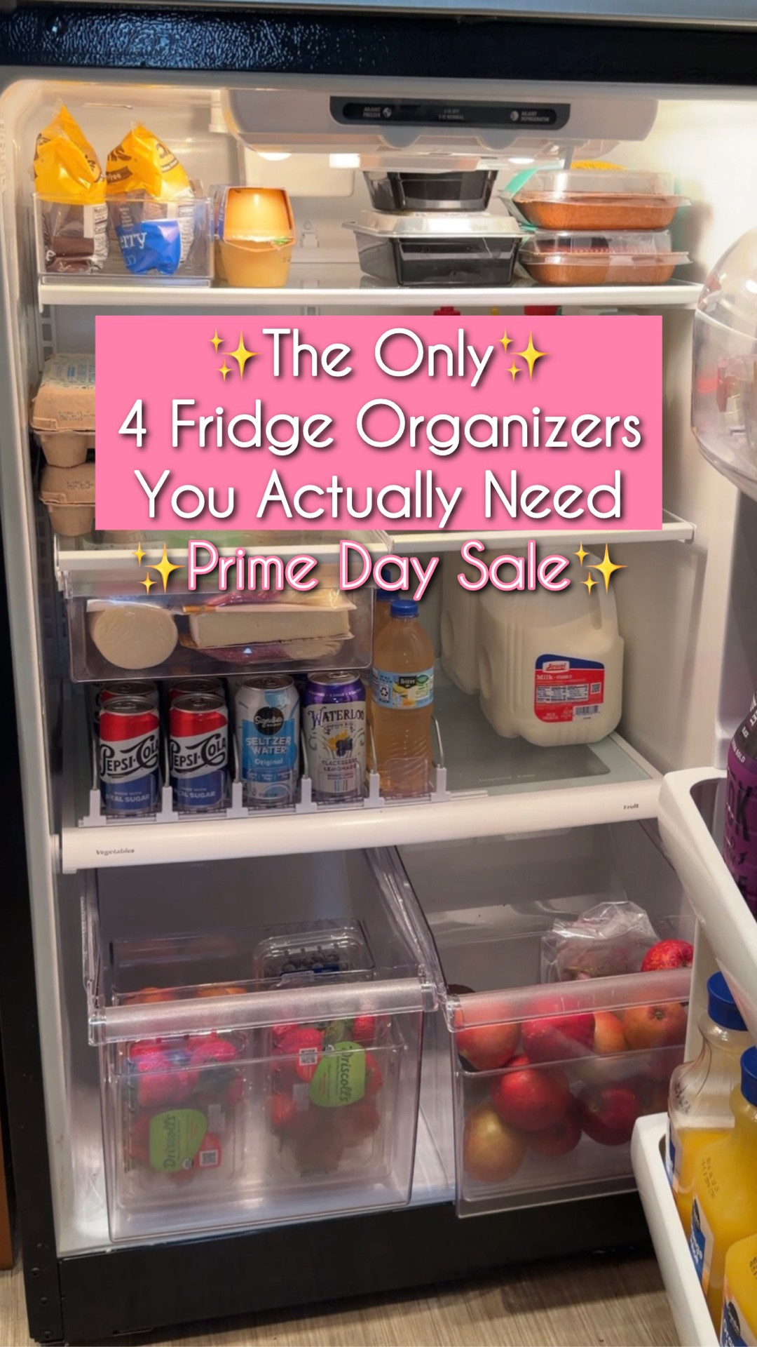 The 4 fridge organizers I swear by. These keep everything visible, accessible, and actually organized — even deep drawers. All linked in my LTK.
#fridgeorganization #amazonfinds #primeday #kitchenorganization

#LTKHome #LTKSaleAlert #LTKfoodie