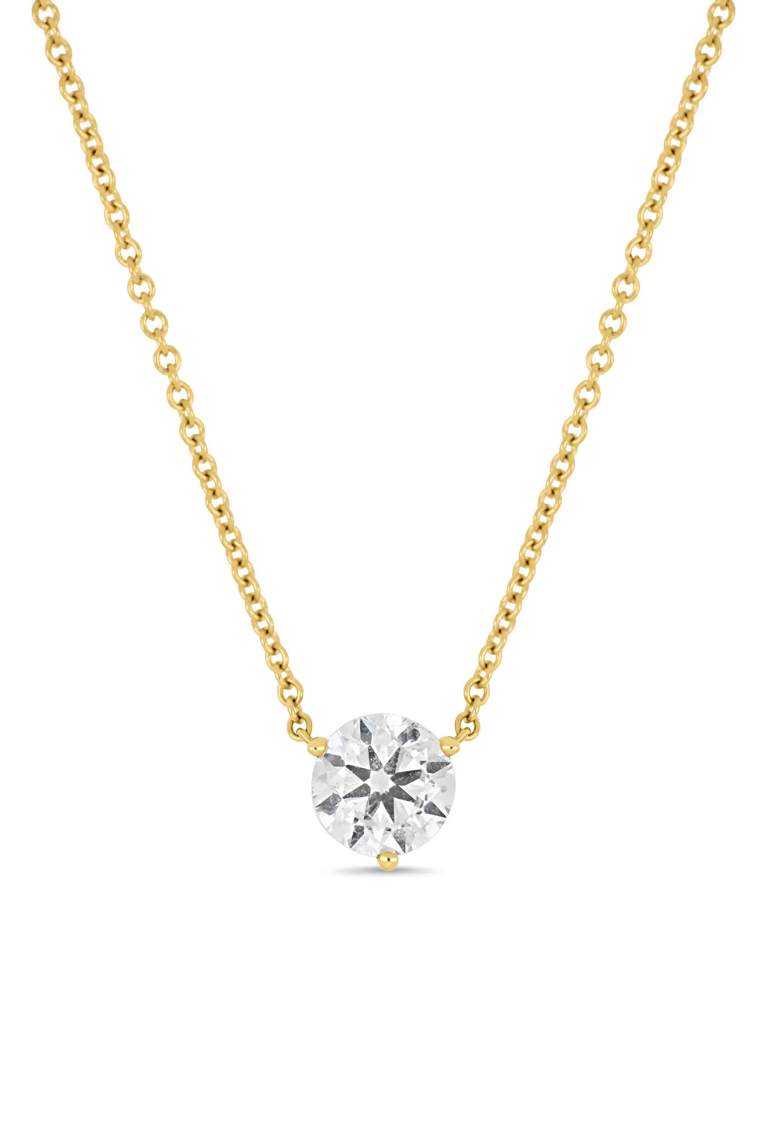 Prong Set Diamond Solitaire Necklace (Online Trunk Show) (Women) | Nordstrom | Nordstrom