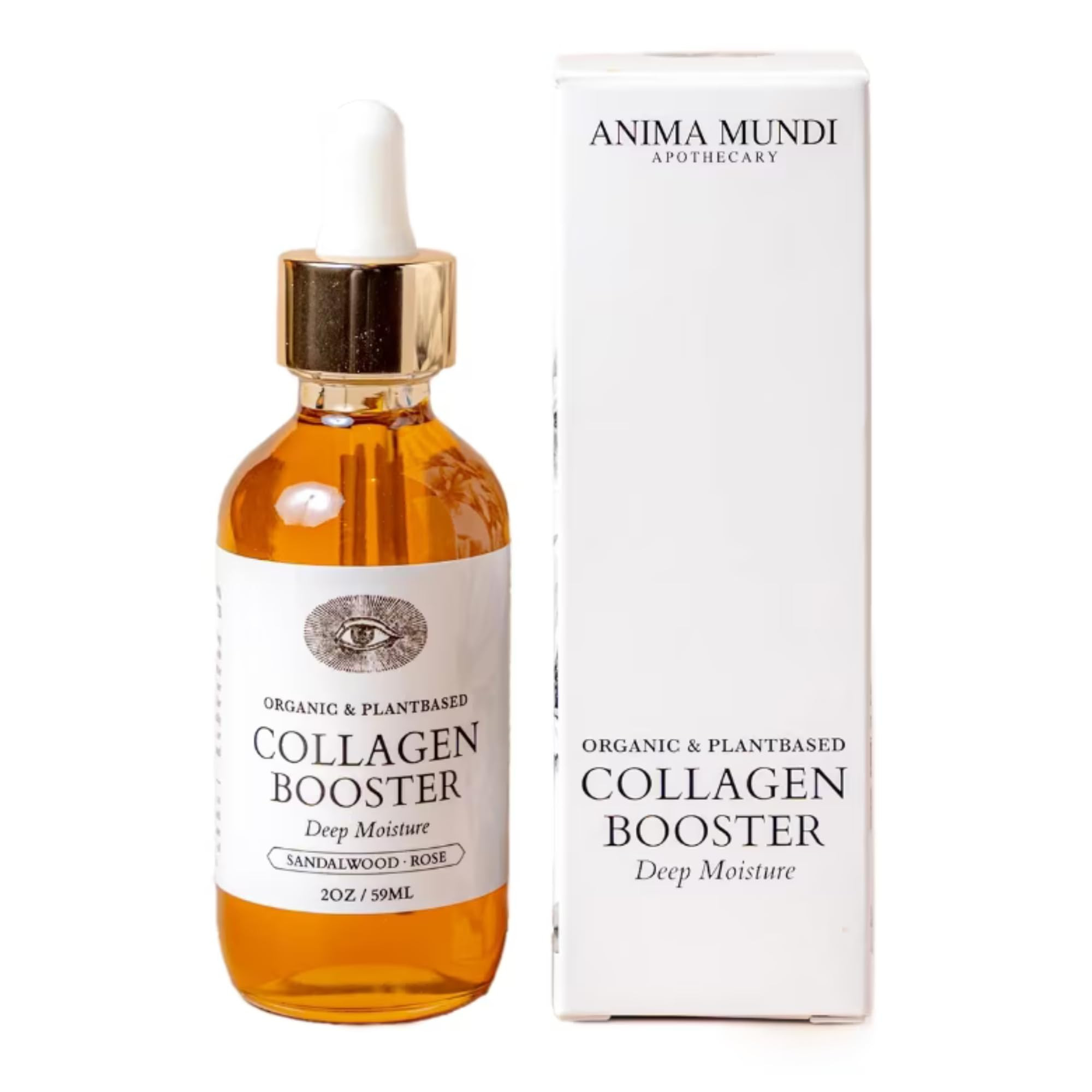 Anima Mundi Collagen Booster Face Oil Hydrating Organic Plant-Based Collagen Oil Rose Petals - Re... | Amazon (US)