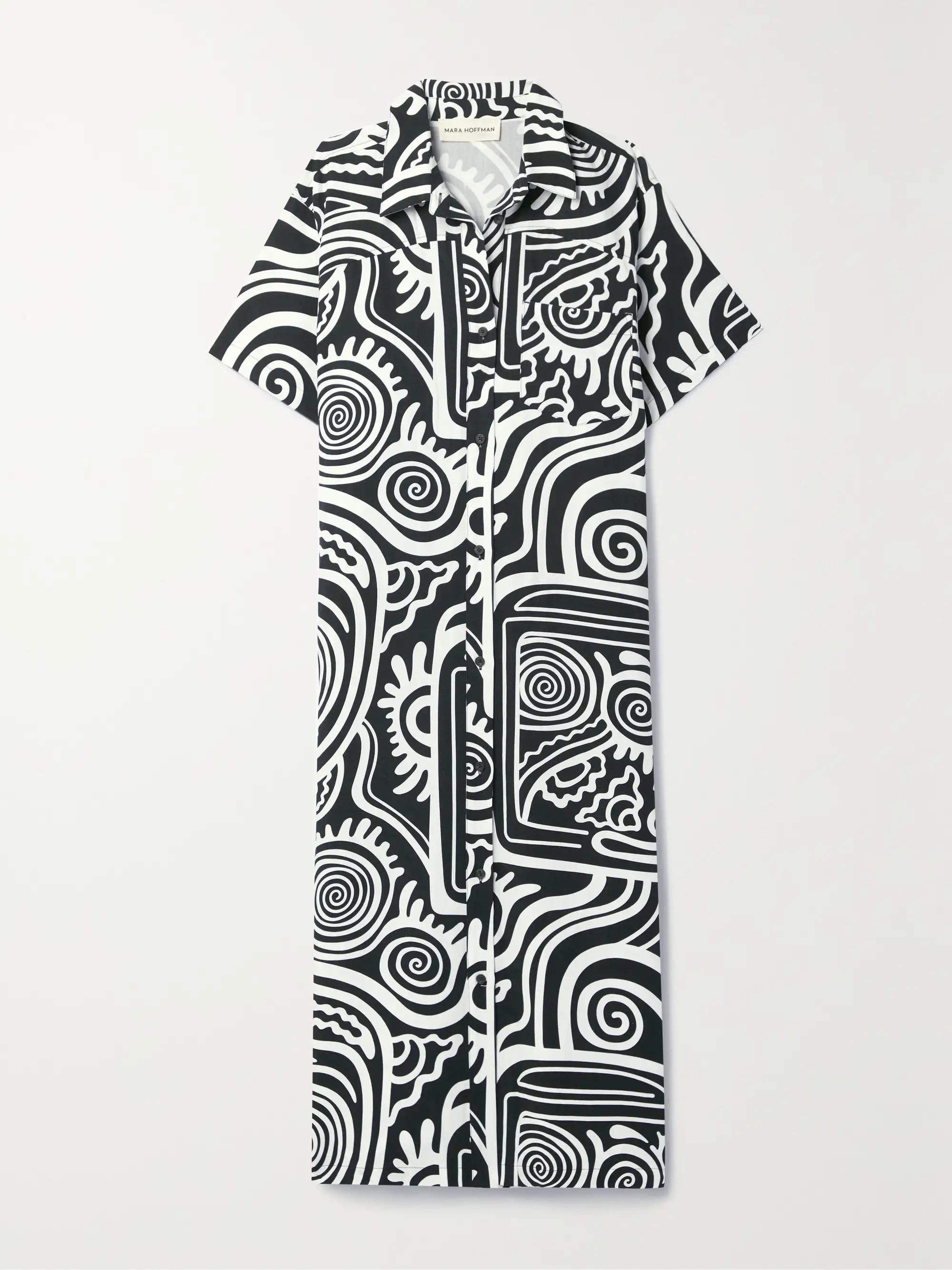 + NET SUSTAIN Abbie printed TENCEL Lyocell and linen-blend midi dress | NET-A-PORTER (US)