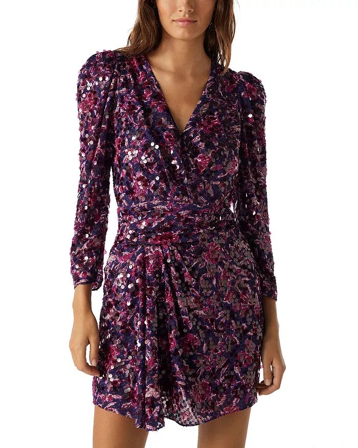 Sola Sequined Gathered Waist Dress | Bloomingdale's (US)