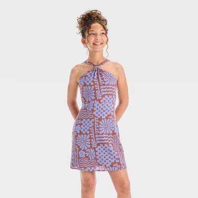 Girls' Printed Halter Slip Dress- art class™ X L | Target