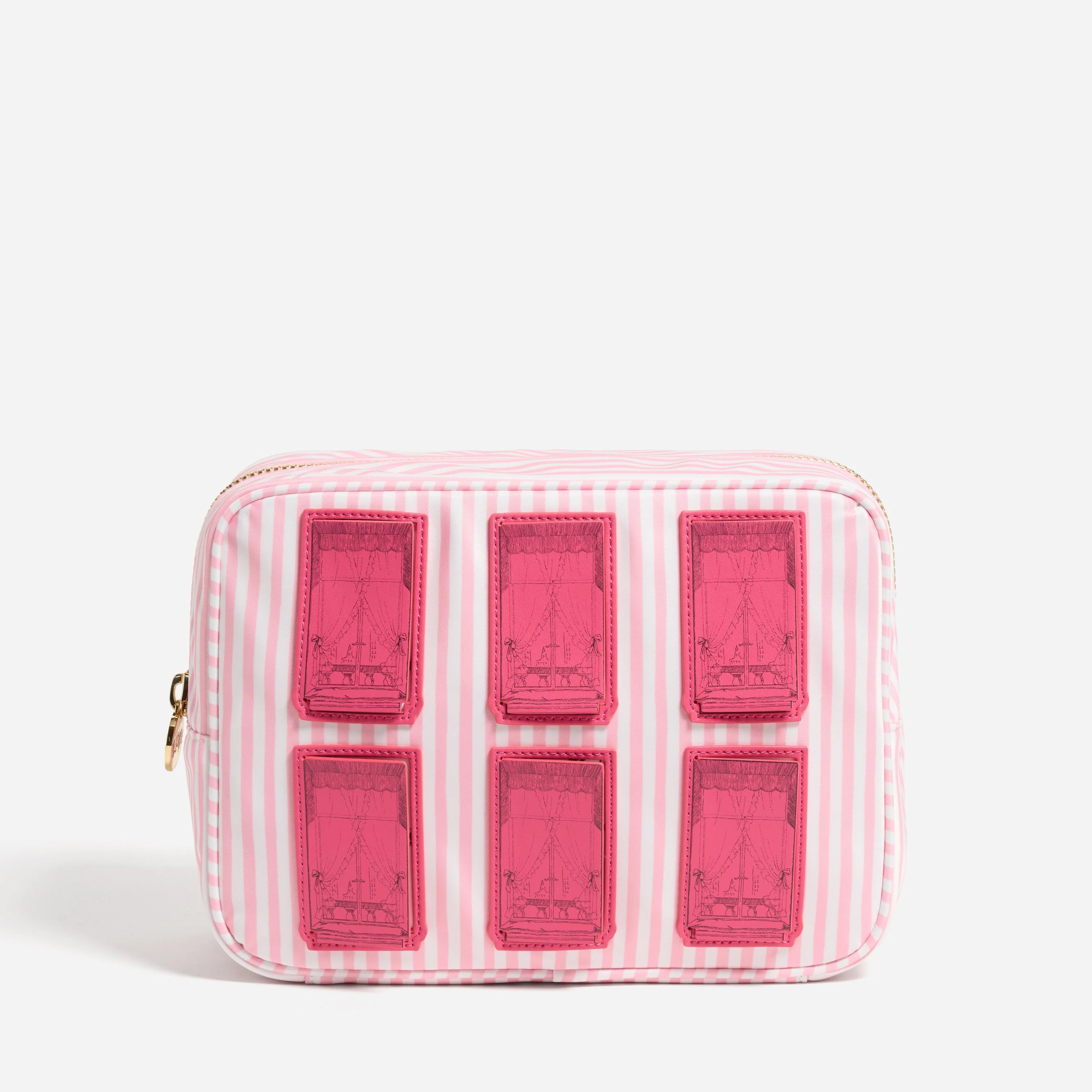 Large Pouch by Stoney Clover Lane Eloise Stripes Nylon | Stoney Clover Lane