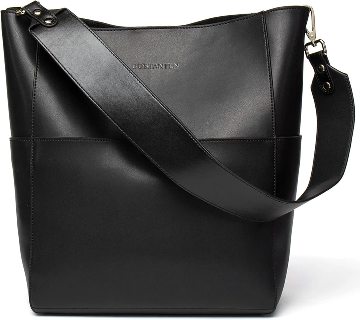 BOSTANTEN Women's Leather Designer Handbags Tote Purses Shoulder Bucket Bags | Amazon (US)