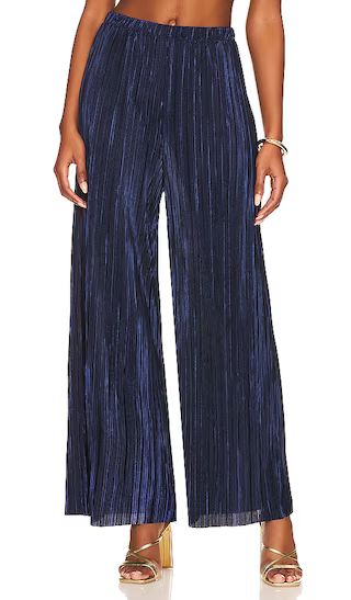 Plisse Pull On Pant in Deep Navy | Revolve Clothing (Global)