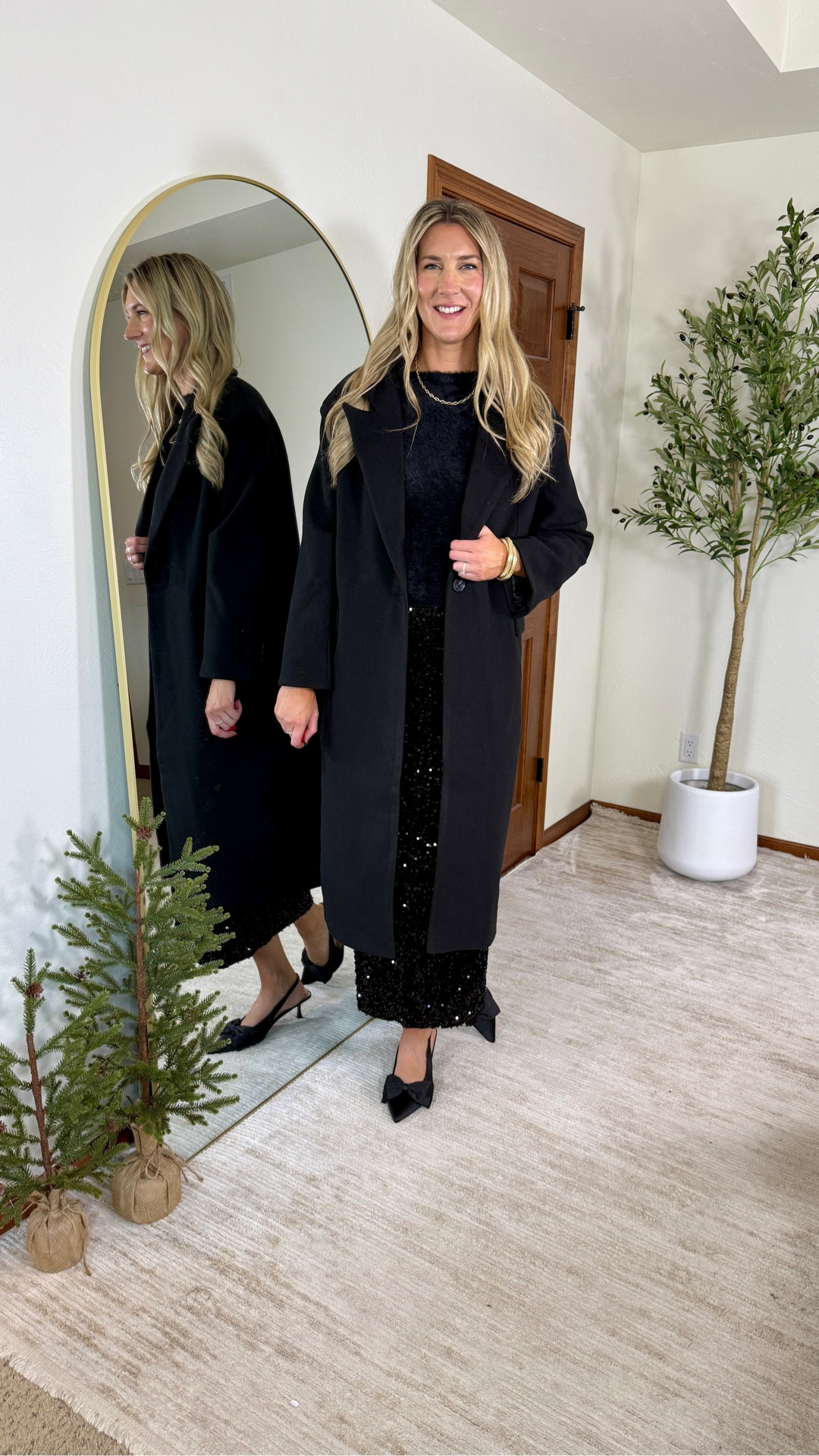 Wearing my true medium in both jackets. True 8 long in jeans, true medium in everything else except sized up one in red sleigh sweater to large. 
Tall girl approved winter jackets under $100! The two styles everyone needs in their closet, dressy and everyday casual. The dressy one is heavyweight and feels pricey with satin lining and button closure. The everyday jacket has every single detail imaginable. From the fleece lined pockets, cinch waist, side zip hem, removable hood, and extended thumb holes. Perfection! 

Winter jacket, snow, cold weather layer, tall girl jacket, winter coat, 

@walmartstyle
#walmartpartner
#walmartstyle

#LTKTall #LTKFindsUnder50 #LTKSeasonal

#LTKTall #LTKFindsUnder50 #LTKSeasonal