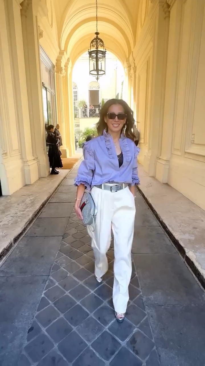 Outfit details… 
Lace cami, top, pants - @aknvas 
Belt - @neimanmarcus (so old it’s prob vintage 😉)
Bag - @gucci 
Shoes - @inez (use my code: Josephina15 for 15% off at Inez.com ❤️)
Sunglasses - @shopcovry 

inezpartner ootd fashionweek  streetstyle PFW Paris 

#LTKOver40 #LTKShoeCrush #LTKStyleTip