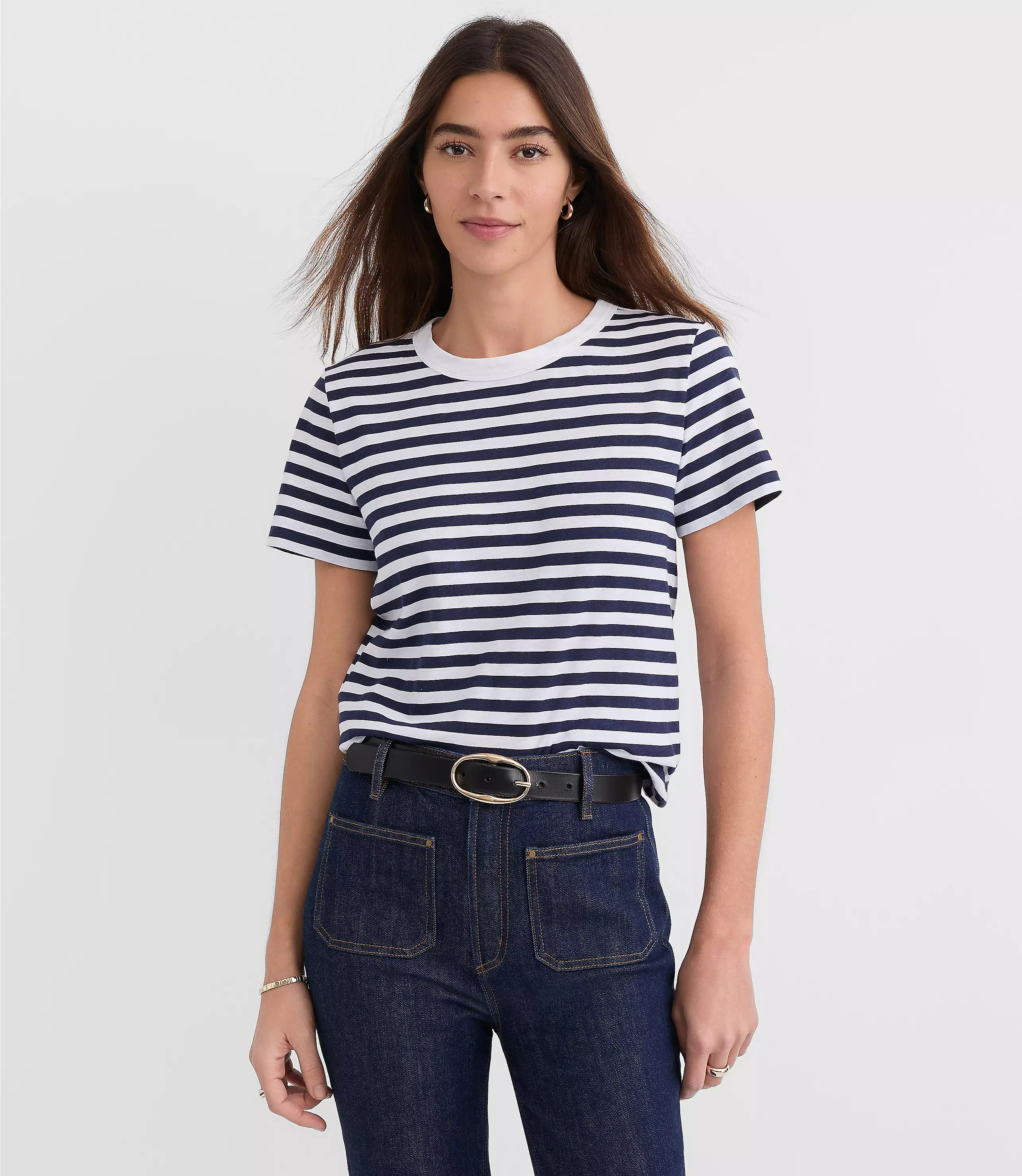 Striped Everyday Crew Tee | LOFT