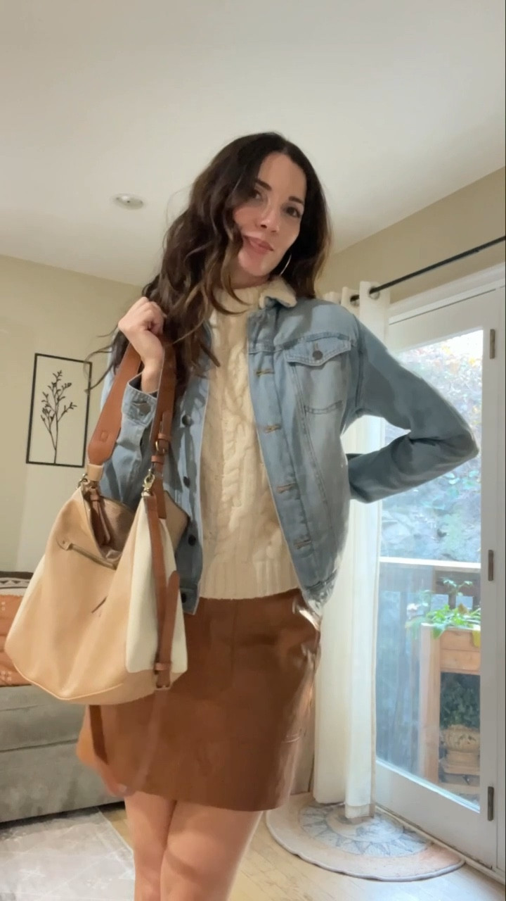 A fun way to incorporate denim into your fall wardrobe! Love this crewneck sweater vest for layering! 🍂 

#LTKSeasonal #LTKstyletip #LTKfindsunder50