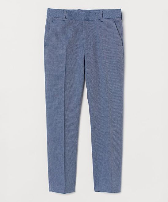 H&M Apparel Men's Casual Pants Blue - Blue Dusty Light Casablanca Linen-Blend Slim Trousers - Boys | Zulily