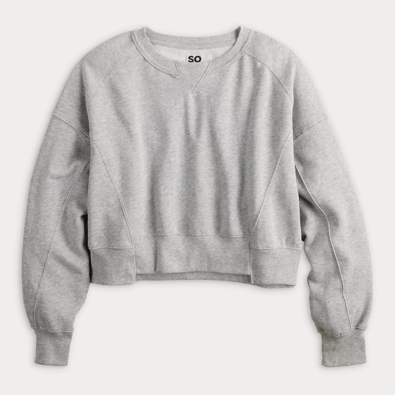Juniors' SO® Cropped Crewneck Pullover | Kohl's