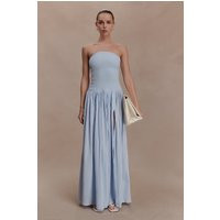 Maureen Cotton Shirring Maxi Dress / Powder Blue | MESHKI | 3XL | MESHKI US