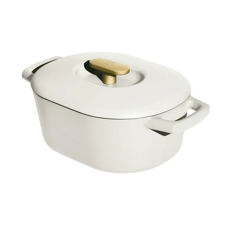 Beautiful 6QT Enamel Dutch Oven, White Icing by Drew Barrymore - Walmart.com | Walmart (US)