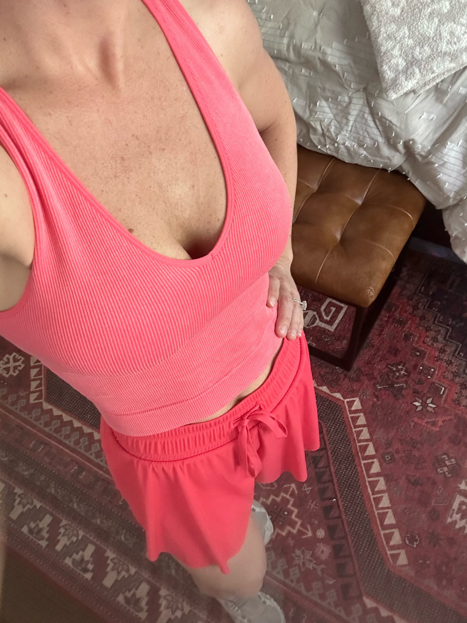 Been living in this target workout set. The shorts are flowy and keep you cool on long walks or in our garage gym. Wearing an XS in both pieces. Both pieces are under $25! 

Target finds, workout gear, women’s workout shorts, athleisure, athletic clothes, casual clothes, tennis shorts, target athleisure, target activewear, under $25, mom outfit, seamless workout tank, casual style 

#LTKfit #LTKFind #LTKunder50