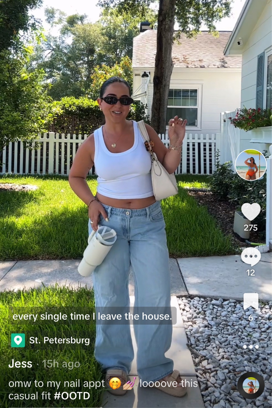 fave comfy casual fit 🤭 wearing a M in the top and 8 in the bottoms! // casual summer outfit, summer fashion, low rise jeans, fashion trends

#LTKFindsUnder50