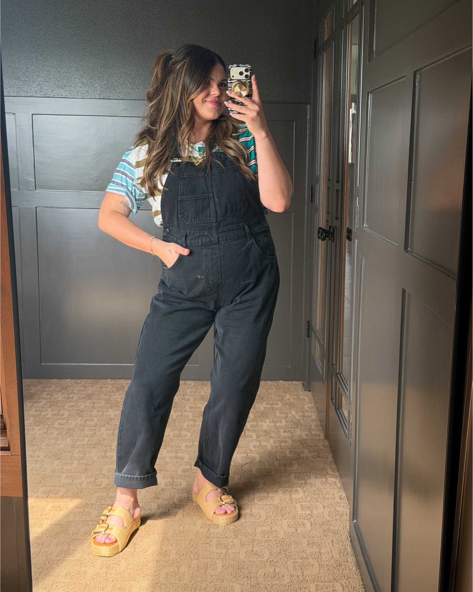 Mom friendly spring ootd!!

Finally! A good pair of thick tummy approved overalls!! Wearing xl (14)!!

