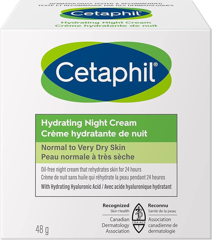 Cetaphil Hydrating Night Cream for Face (48gr) - Made with Hyaluronic Acid and Olive Oil Extract ... | Amazon (CA)