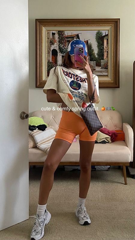 comfy spring outfit! 🌷🍊🦖🏁 shorts come in a pack of 3 (I got a small — size up if you don’t like them tight on the legs!), shirt is a large <3 


Spring outfit, spring look, amazon outfit, Amazon spring outfit, spring fashion, amazon fashion for spring, colorful workout shorts, oversized t shirt, graphic tee 

#LTKFind