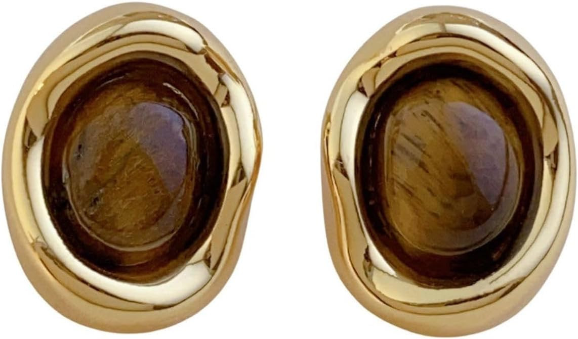 Gold Sliver Plated Chunky Knot Geometric Drop Dangle Twisted Link Stud Earrings for Women Trendy ... | Amazon (US)