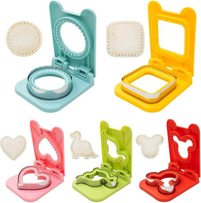 Sandwich Cutter - Sandwich cutters for kids lunch - Five shapes Crustless Sandwich sealer, Sandwi... | Amazon (US)