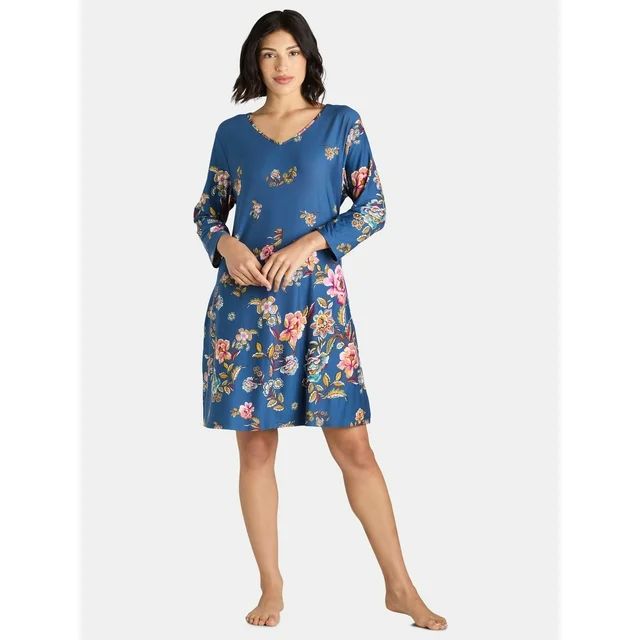 The Pioneer Woman Knit V Neck Sleep Tee, Sizes S-3X, Women’s | Walmart (US)