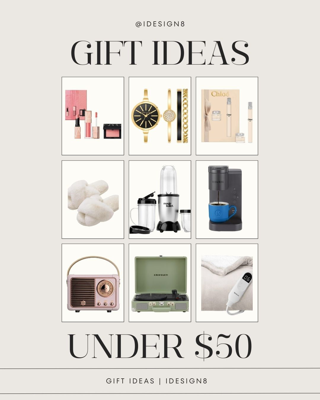 Gift Ideas Under $50
---
#GiftIdeas #Giftsunder50 #ChristmasGiftIdeas 

 #LTKGiftGuide #LTKHoliday #LTKFindsUnder50