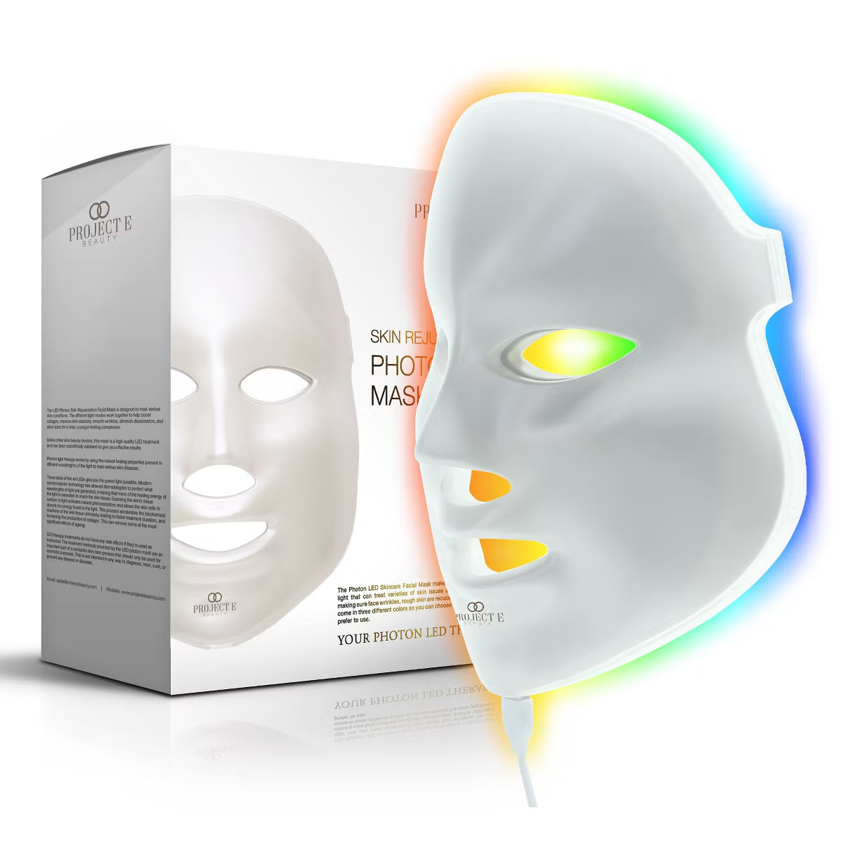 Project E Beauty LightAura | LED Light Therapy for Face | 7-Color LED Face Mask | Home Skin Rejuv... | Target