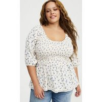 Smocked Babydoll Top in Multi | Torrid (US & Canada)