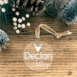 Imaginate 2021 Personalized Handmade Engraved Christmas Ornament, Keepsake or Tree Decoration - 3... | Amazon (US)