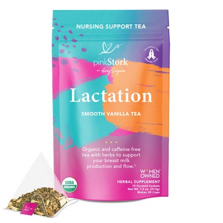 Pink Stork Lactation Tea: Smooth Vanilla Nursing Support 100% Organic Supports Breastfeeding + Breas | Walmart (US)
