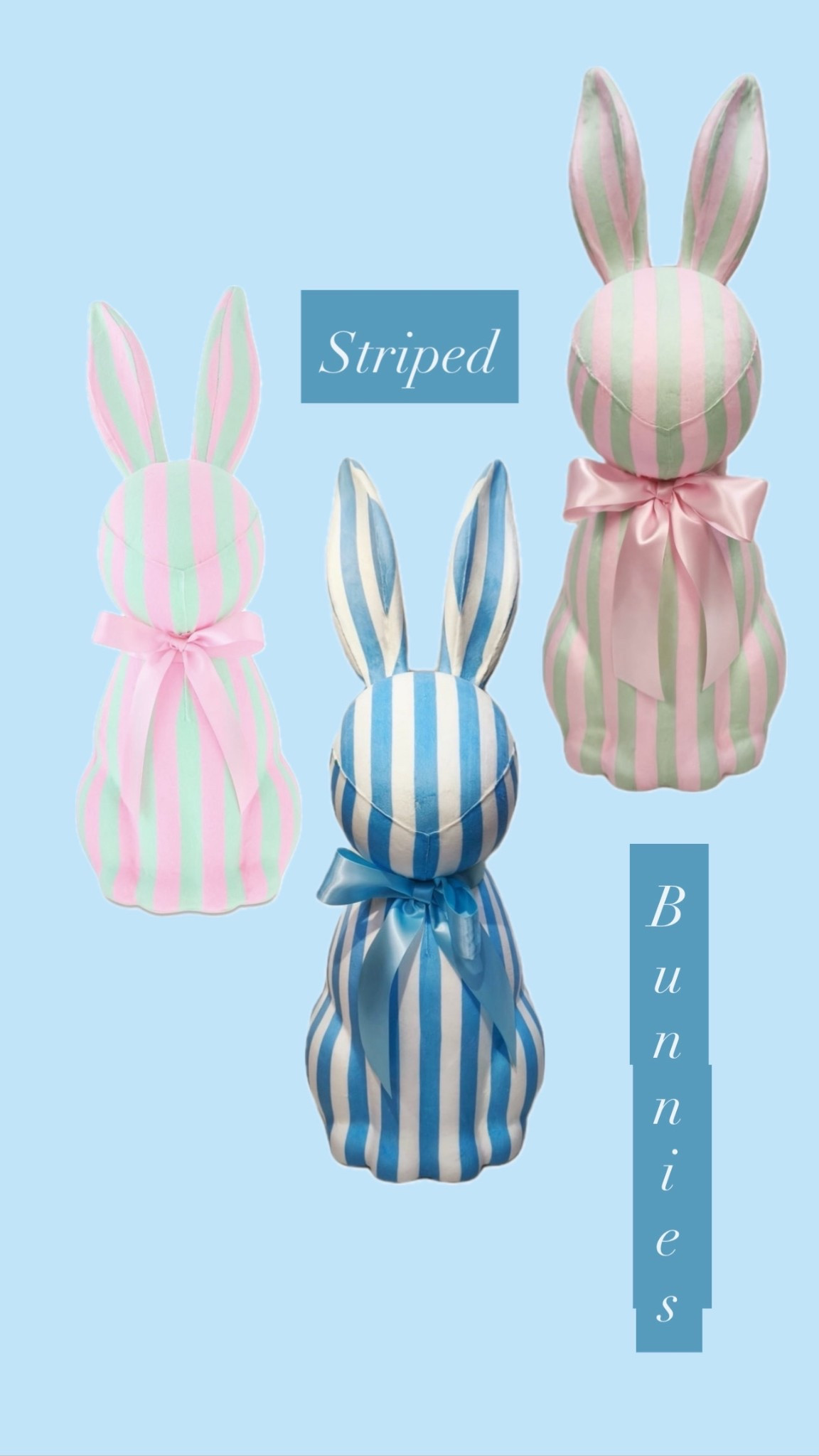 Striped decorative bunnies  

#LTKHome #LTKSeasonal