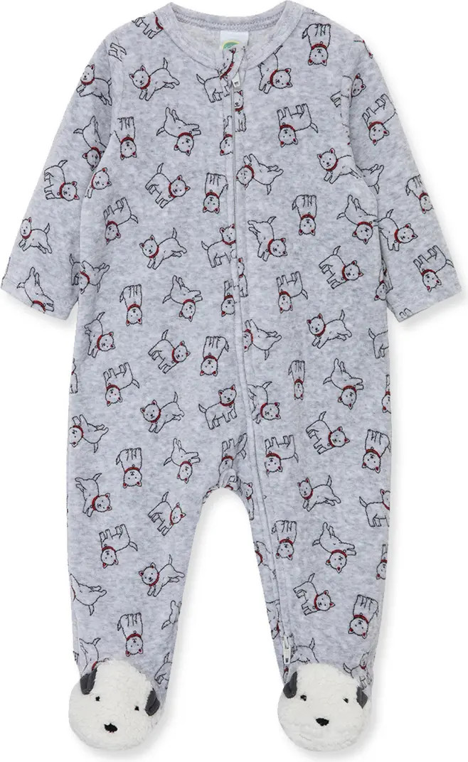 Little Me Puppy Print Footie | Nordstrom | Nordstrom
