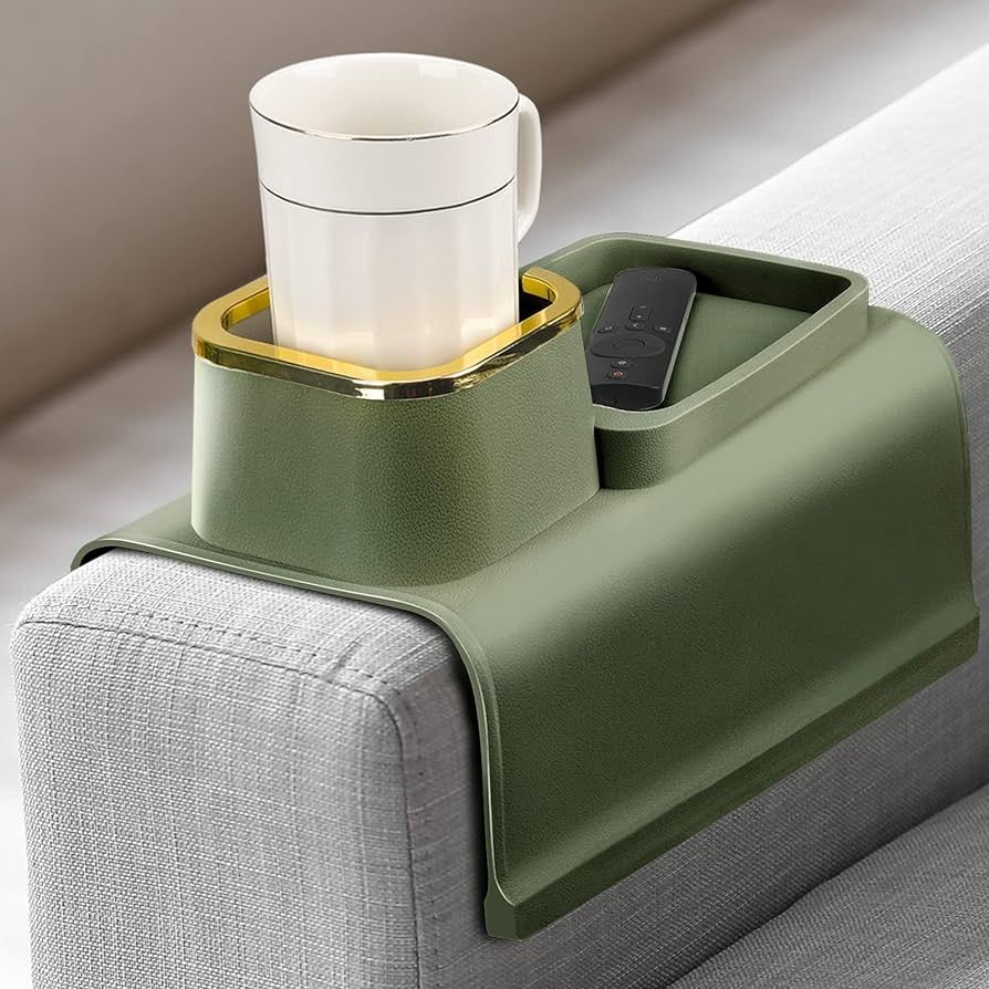 Cup Holder for Couch，Sofa Armrest Tray，Portable Couch Drink Holder arm Table，Couch Accessor... | Amazon (US)