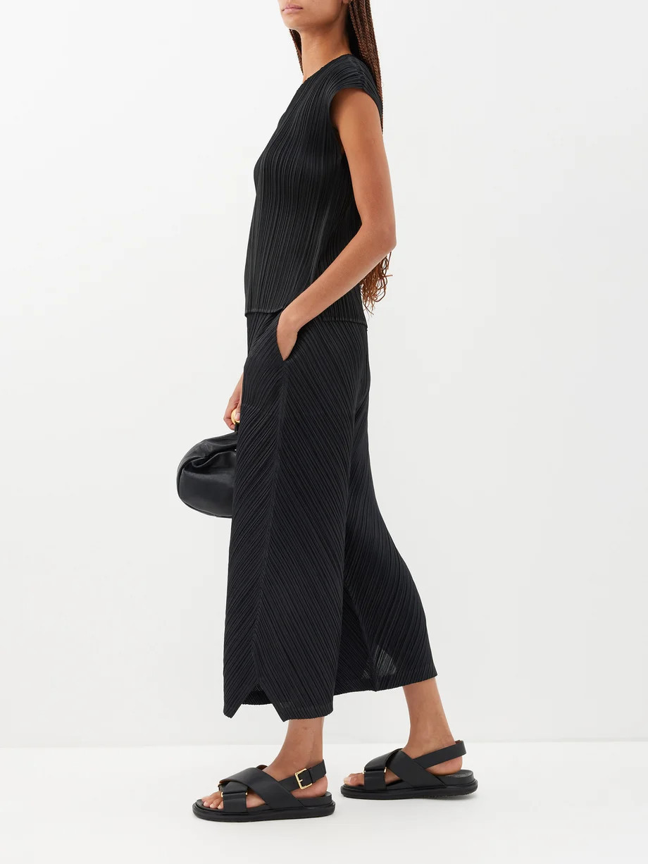 Cropped technical-pleated trousers | Pleats Please Issey Miyake | Matches (UK)