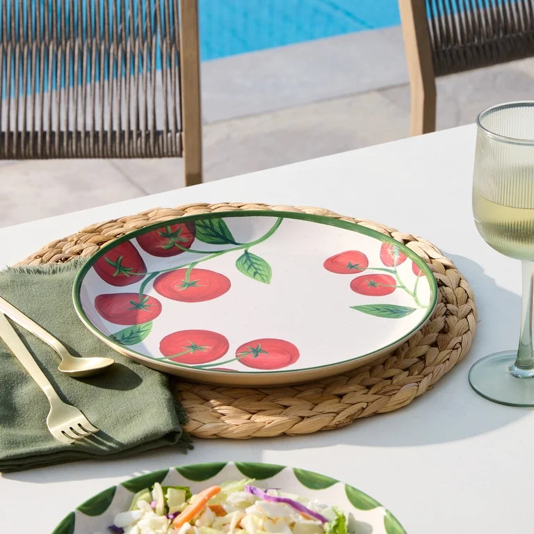 Better Homes and Gardens Bamboo Melamine Tomato Dinner Plate | Walmart (US)