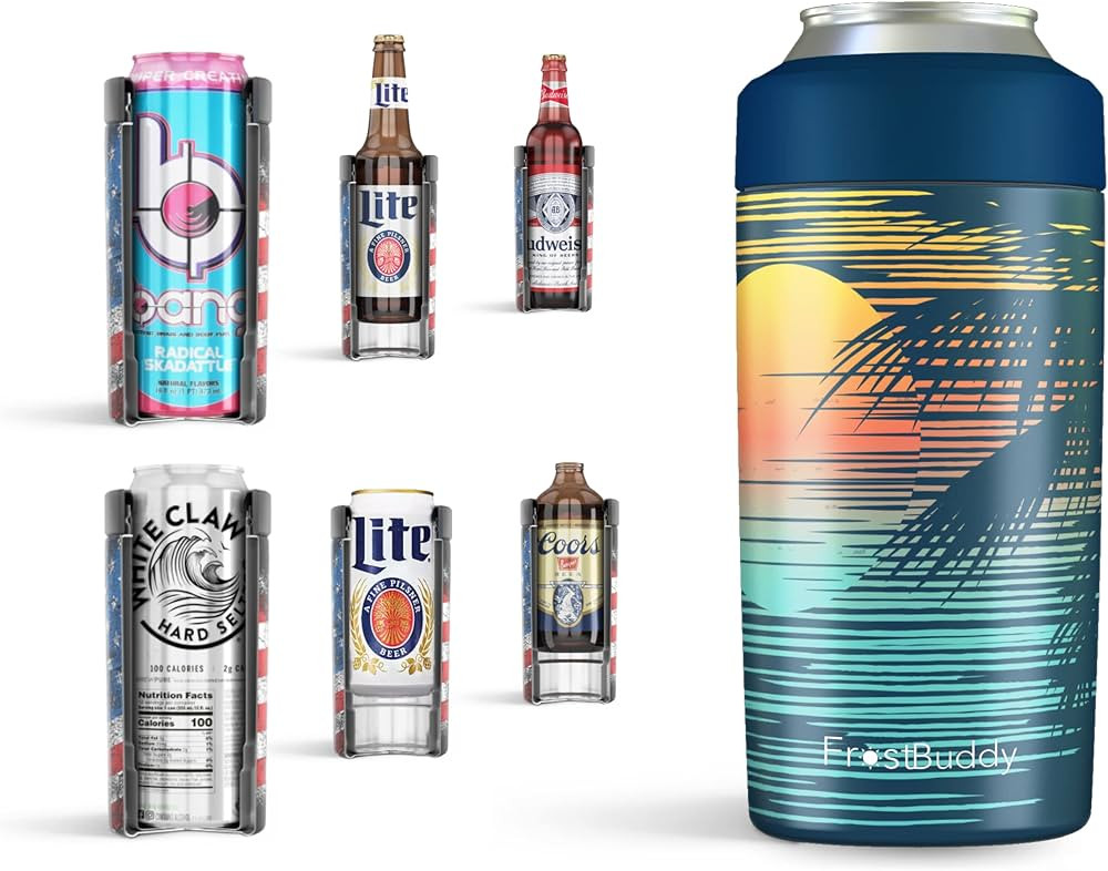 Frost Buddy Universal Can Cooler - Fits all - Stainless Steel Can Cooler for 12 oz & 16 oz Regula... | Amazon (US)