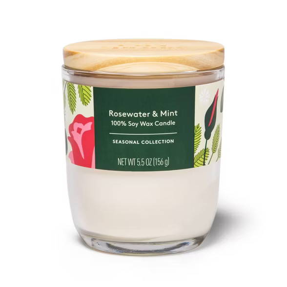 Rosewater & Mint Candle - 5.5oz - Everspring™ | Target