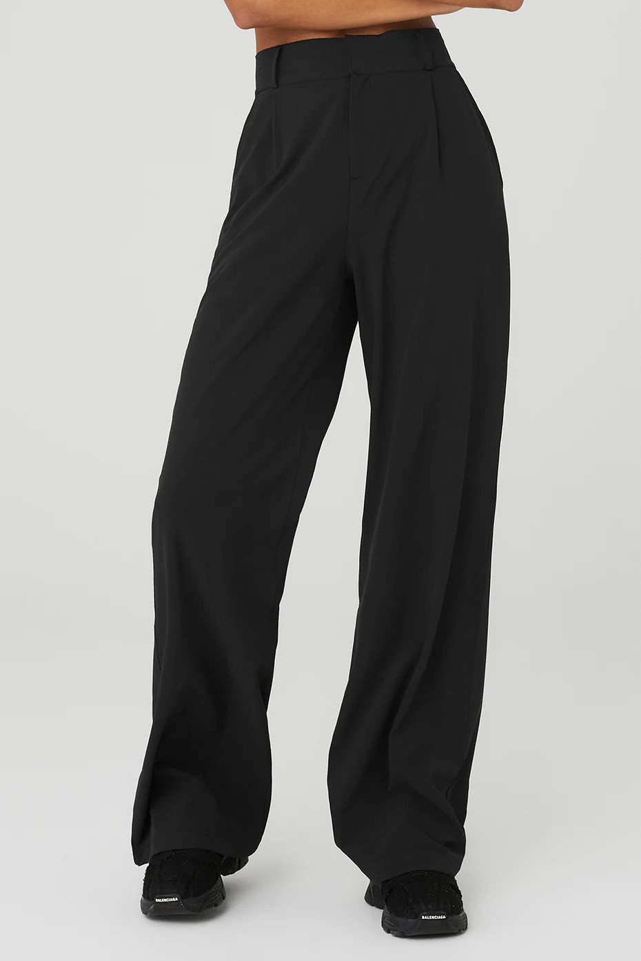 ALO | High-Waist Dreamscape Trouser (Long) in Black, Size: Medium | Alo Yoga
