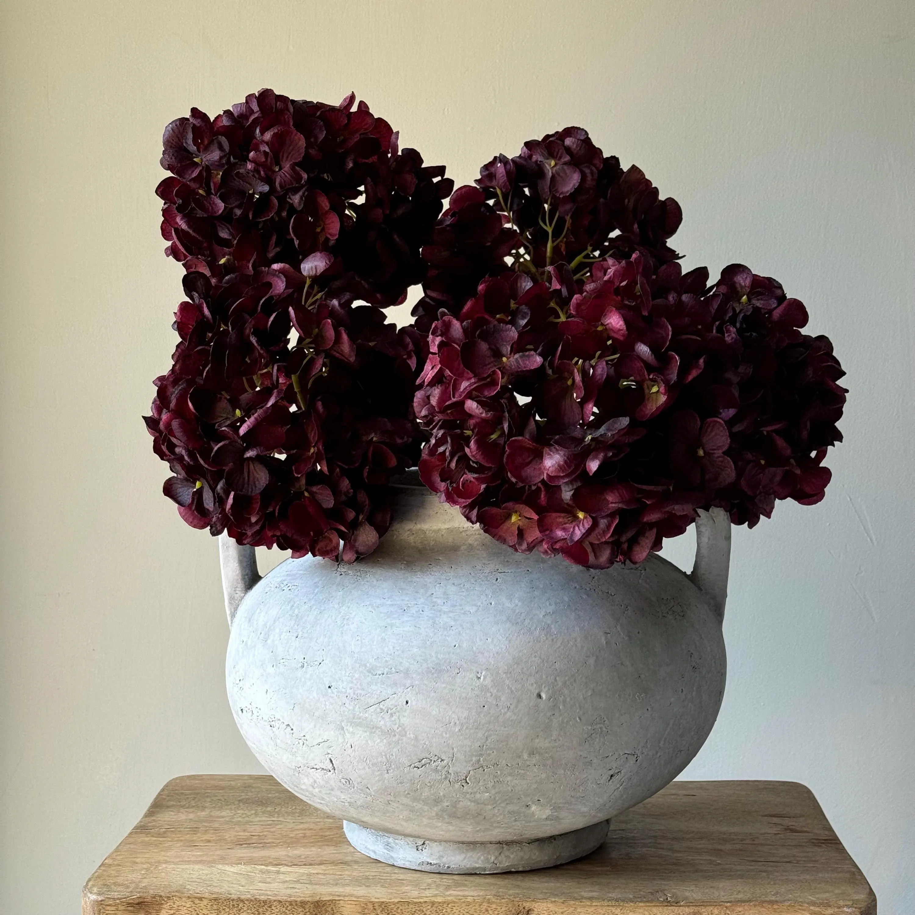 Autumn Burgundy Faux Hydrangeas, Artificial Hydrangeas, Faux Flowers, Orange Flowers, Autumn Flowers, UK, Silk Flowers | Etsy (Global)