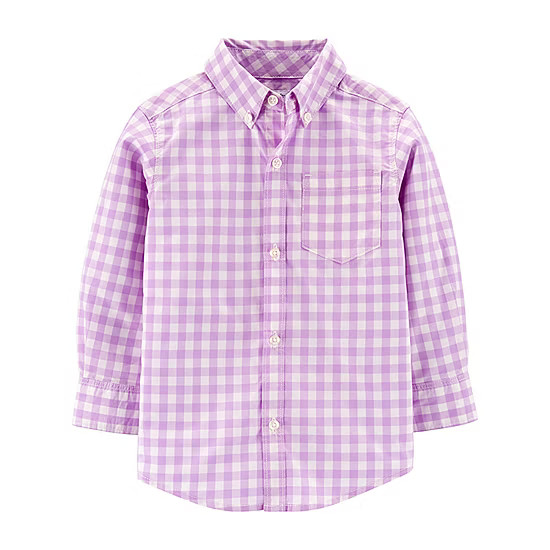 Carter's Toddler Boys Long Sleeve Button-Front Shirt | JCPenney