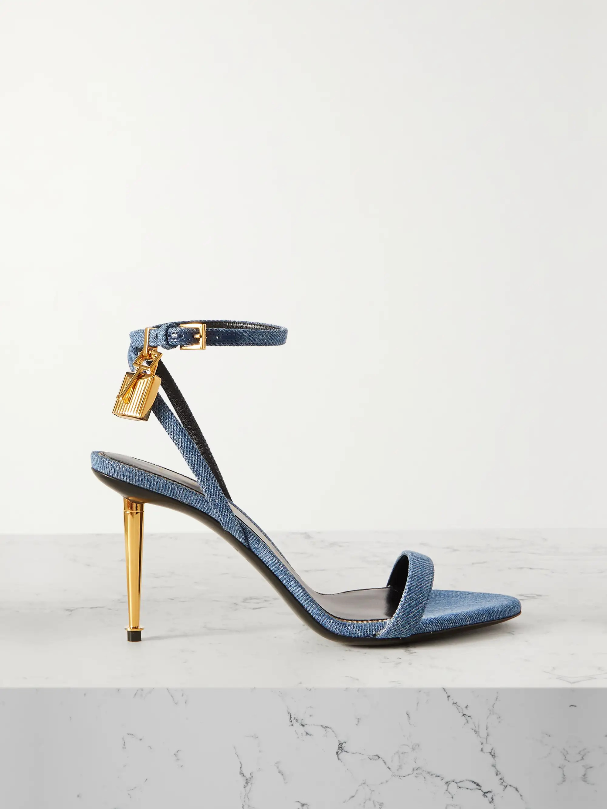 Padlock denim sandals | NET-A-PORTER (US)
