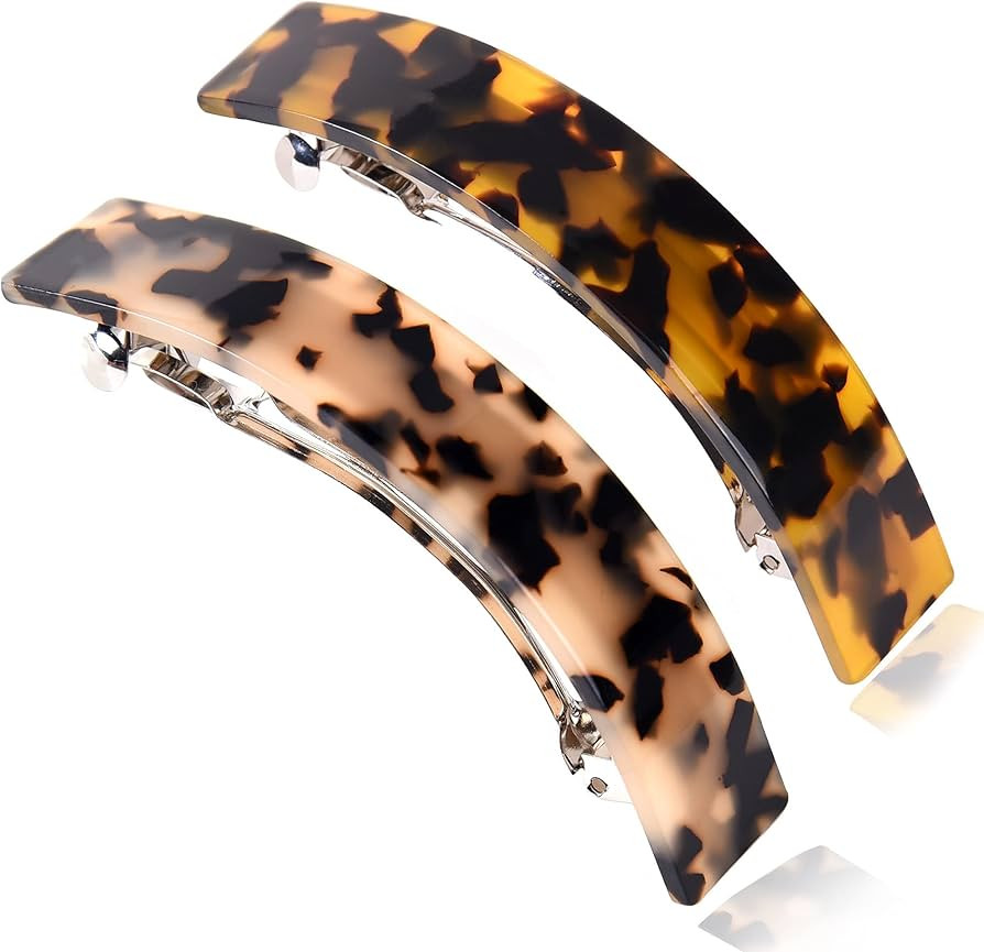 FSMILING Barrette Hair Clips Barrettes for Hair Tortoiseshell Hair Clip for Women Large Barrette ... | Amazon (UK)