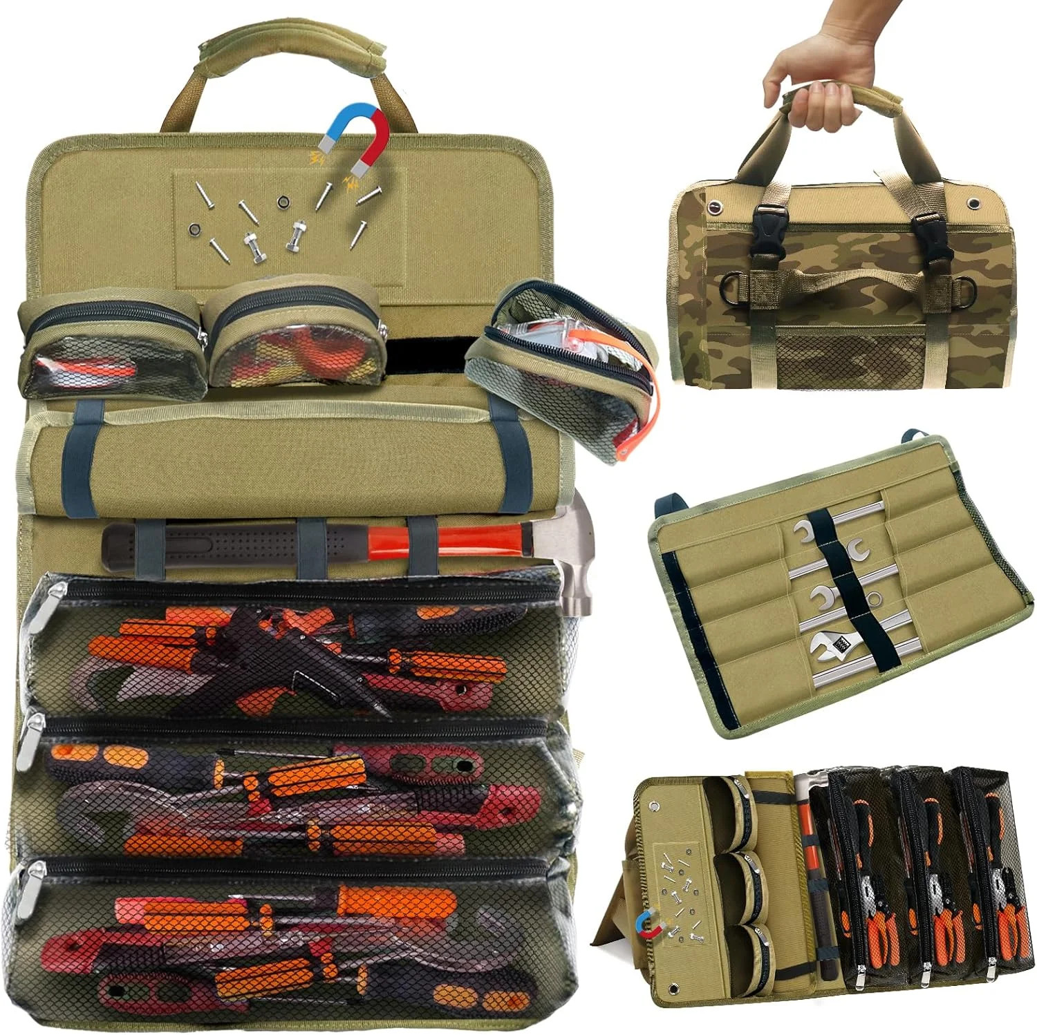 Roll Up Tool Bag Organizer: Father's Day Gift For Men, Dads, Mechanics, Electricians, Motorcycle ... | Walmart (US)