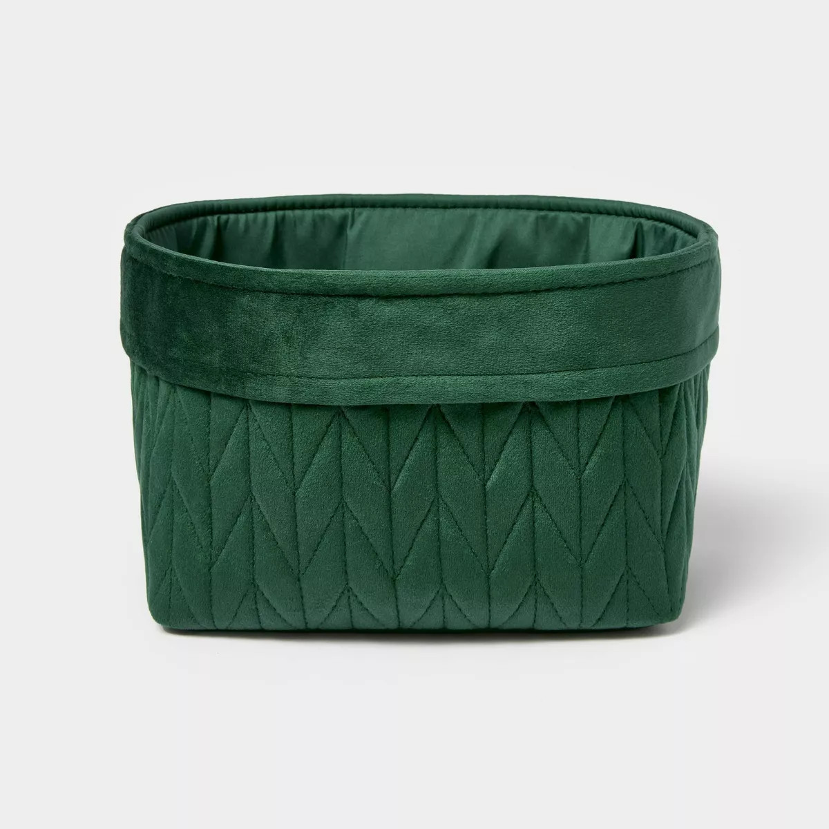 Quilted Velvet Basket Green - Threshold™ | Target