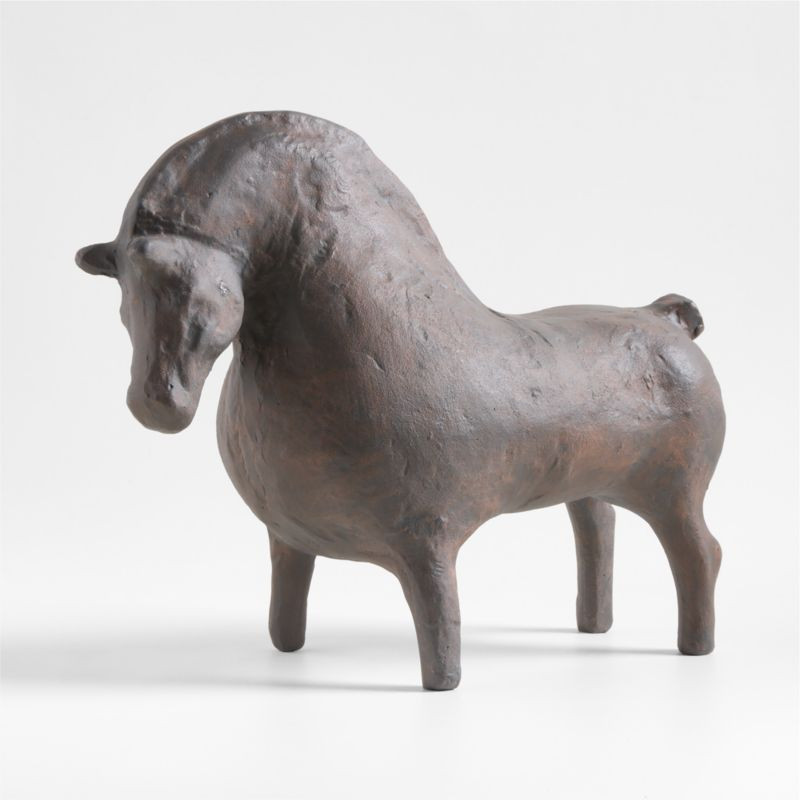 Oversized Metal Horse Decorative Sculpture 14" + Reviews | Crate & Barrel | Crate & Barrel