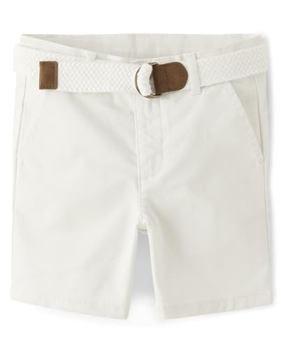Gymboree,and Toddler Belted Twill Chino Shorts,Simply White,8 | Amazon (US)