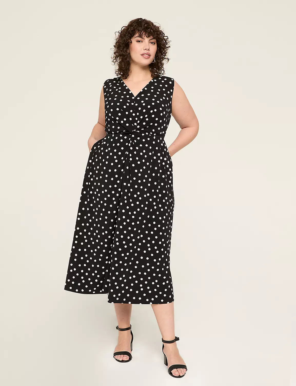 Twist-Front Jersey Midi Dress | Lane Bryant (US)
