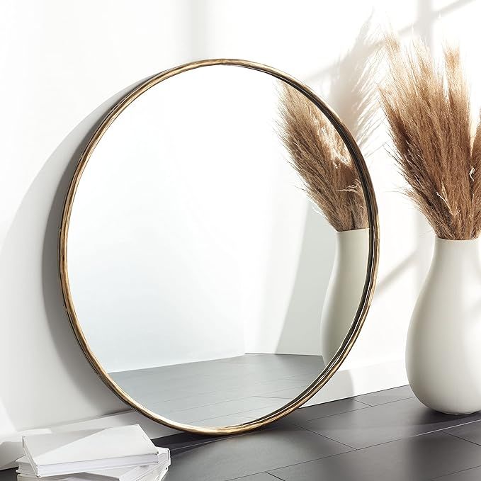 SAFAVIEH Couture Collection Renee Brass 42-inch Round Metal Accent Mirrors | Amazon (US)
