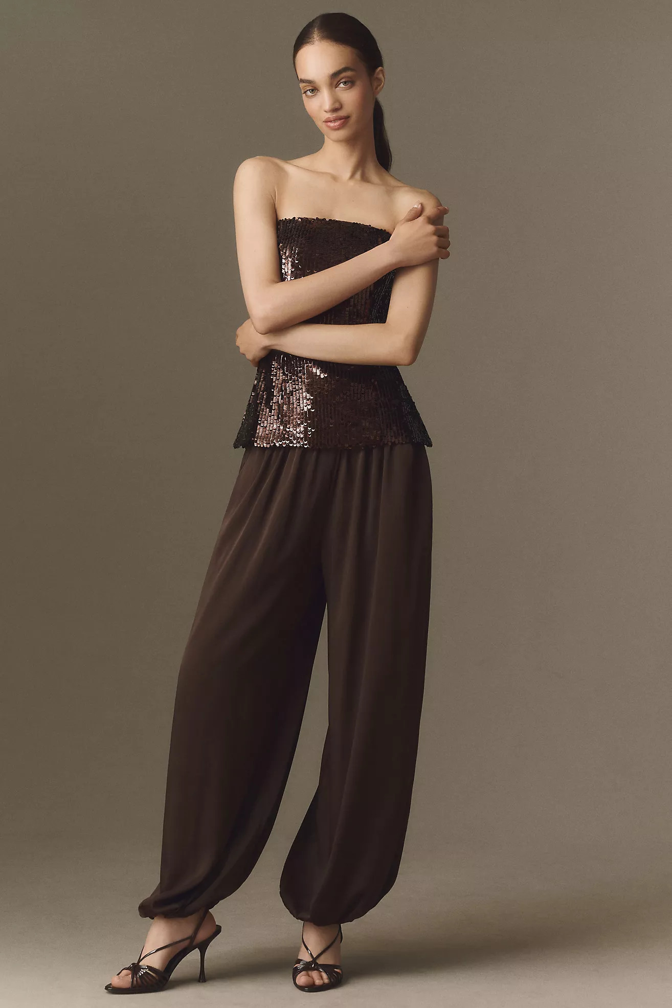 Bardot Nikola Satin Balloon Pants | Anthropologie (US)